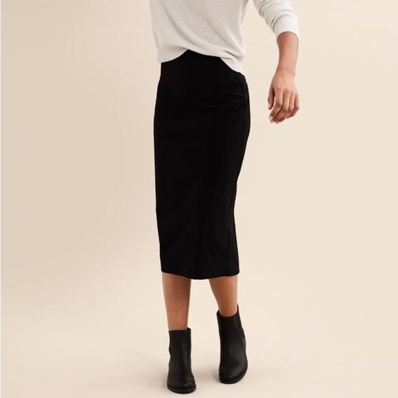 Eileen Fisher Large Stretch Crepe Pencil Skirt - Picture 1 of 8